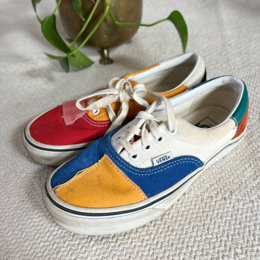 Vans Era Patchwork Multi Colorblock Suede & Canvas Low Top Sneakers - Picture 3 of 7